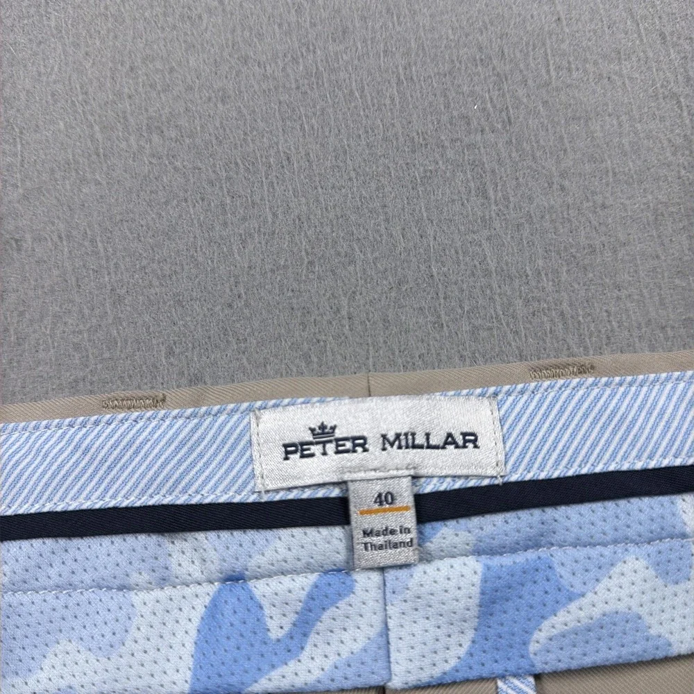 Peter Millar Shorts Mens 40 Beige Chino Golf‎ Performance Casual Stretch Summer